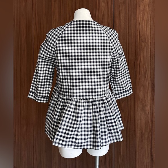 Victoria Beckham for Target gingham shirt w/ peplum hem. Size S - Picture 2 of 11